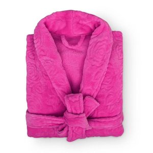 Roupão Feminino Adulto Lady Microfibra Flannel Appel Pink Luxo - Gg
