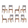 Kit 8 Cadeiras Estofadas Tiê CabeCasa MadeiraOriginals - 2