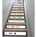 Ver imagem 1 de Adesivo Decorativo Escada de Escolas Números em Inglês