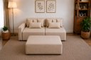 Ver imagem 4 de Sofá Palazzo Living Linho Bege Premium Chaise Integrado 2,30m - Braço Direito ou Esquerdo