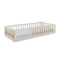 Ver imagem 2 de Cama Infantil Montessoriana Solteiro Matteo 100% MDF Branco/Amadeirado - Tigus
