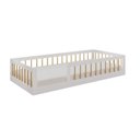 Ver imagem 2 de Cama Infantil Montessoriana Solteiro Tigus Matteo 100% em MDF Branco/Amadeirado