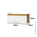 Ver imagem 3 de Armário Modular Aéreo Geladeira 34x80cm 1 Porta Basculante (18487)