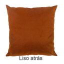 Ver mais imagens de Kit 2 Capas para Almofada Drapeada em Veludo Quadrada 60x60 Terracota e Azul Marinho