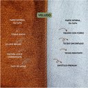 Ver imagem 3 de Kit 2 Capas para Almofada Drapeada em Veludo Quadrada 60x60 Terracota e Azul Marinho