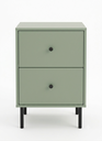 Ver imagem 1 de Mesa de Cabeceira 2 Gavetas Iasmin Elegance Verde Oliva