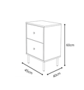 Ver imagem 2 de Mesa de Cabeceira 2 Gavetas Iasmin Elegance Verde Oliva