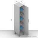 Ver imagem 4 de Cristaleira Retrô com Vidro Canelado e Puxador de Alumínio