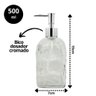 Jogo Banheiro Porta Sabonete Líquido Vidro Clear 500ml 2 Unidades - Tuut - 6