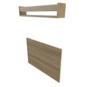 Ver imagem 7 de Conjunto de Mesa Dobrável e Prateleira para Home Office ou Escritório 60cm Carvalho Mel Cinza
