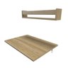 Conjunto de Mesa Dobrável e Prateleira para Home Office ou Escritório - 8