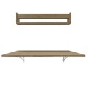 Ver imagem 6 de Conjunto de Mesa Dobrável e Prateleira para Home Office ou Escritório