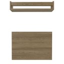 Ver imagem 4 de Conjunto de Mesa Dobrável e Prateleira para Home Office ou Escritório