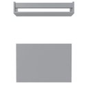 Ver imagem 4 de Conjunto de Mesa Dobrável e Prateleira para Home Office ou Escritório 60cm Cinza