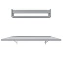Ver imagem 6 de Conjunto de Mesa Dobrável e Prateleira para Home Office ou Escritório 60cm Cinza