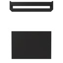 Ver imagem 4 de Conjunto de Mesa Dobrável e Prateleira para Home Office ou Escritório 60cm Preto