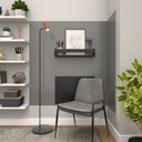 Ver imagem 3 de Conjunto de Mesa Dobrável e Prateleira para Home Office ou Escritório 60cm Preto