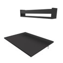 Ver mais imagens de Conjunto de Mesa Dobrável e Prateleira para Home Office ou Escritório 60cm Preto
