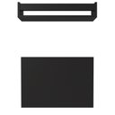 Ver imagem 4 de Conjunto de Mesa Dobrável e Prateleira para Home Office ou Escritório 60cm Preto