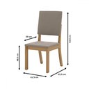 Ver imagem 4 de Mesa de Jantar 6 Lugares Milla Nature/off White/marrom Amêndoa Milla - Henn