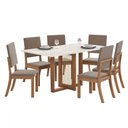 Ver imagem 2 de Mesa de Jantar 6 Lugares Milla Nature/off White/marrom Amêndoa Milla - Henn