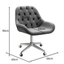 Ver imagem 3 de Poltrona Giratória com Rodízio Cadeira Decorativa Sala, Escritório, Recepção Lua