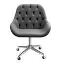 Ver imagem 2 de Poltrona Giratória com Rodízio Cadeira Decorativa Sala, Escritório, Recepção Lua