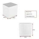 Ver imagem 6 de Puff Fixo Saraí Durango Boucle Plus Couro Sintético Caramelo Sallar Home