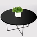 Ver imagem 3 de Mesa de Centro Redonda Sense- Base Ferro 350 - Tampo Pintado Black Ø 60 Cm