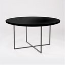 Ver imagem 1 de Mesa de Centro Redonda Sense- Base Ferro 350 - Tampo Pintado Black Ø 60 Cm