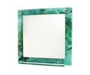 Ver imagem 1 de ESPELHO PARA BANHEIRO COM PRATELEIRA 40CM X 40CM MÁRMORE VERDE