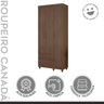 Conjunto Cama de Solteiro com Baú 2 Gavetas Ravena e Guarda-roupa Solteiro 3 Portas 2 Gavetas Canadá - 17