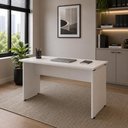 Ver imagem 1 de Escrivaninha Retangular F5 Office Moderno MDP 135cm Branco