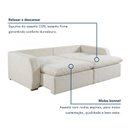 Ver imagem 7 de Sofá Cama 3 Lugares 230cm com Almofadas e Caixa Zero Ilha Bela