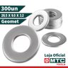 300 Pçs - ARRUELA LISA SAE 1010/20 26,5 X 9,0 X 3,2 Geomet - 2