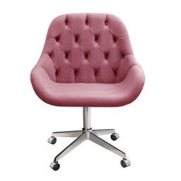 Poltrona Giratória com Rodízio Cadeira Decorativa Sala, Escritório, Recepção Lua - 2