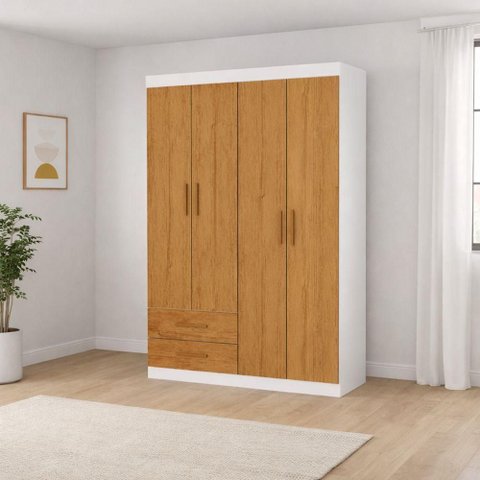 Guarda Roupa 4 Portas 2 Gavetas Allure -grand Line