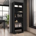 Ver imagem 6 de Armário Estante Multiuso Office Livreiro com 6 Portas 181,5cm Preto