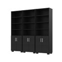 Ver imagem 2 de Armário Estante Multiuso Office Livreiro com 6 Portas 181,5cm Preto