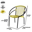 Ver imagem 3 de Conjunto Cadeiras Eclipse De Amarela Artesanal