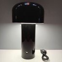 Ver imagem 5 de Luminária Led Mesa Abajur Usb Metal 20x12x12cm Preto