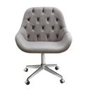 Ver imagem 2 de Poltrona Giratória com Rodízio Cadeira Decorativa Sala, Escritório, Recepção Lua