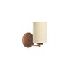 Kit2 Arandelas Cobre Cúpula Tecido Cru Quarto Cabeceira Cama - 2