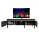 Ver imagem 4 de Rack para Tv até 75 Polegadas Lumen 2 Portas com Led Carvalho/grafite - Panorama Móveis