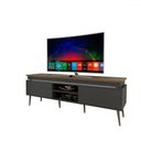 Ver imagem 3 de Rack para Tv até 75 Polegadas Lumen 2 Portas com Led Carvalho/grafite - Panorama Móveis