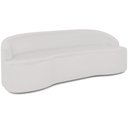 Ver imagem 1 de Sofá 3 Lugares Curvo Sala de Estar Living Lótus D02 Corino Branco 180 cm C-12 - Lyam Decor