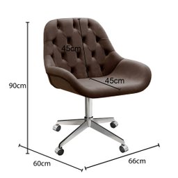 Poltrona Giratória com Rodízio Cadeira Decorativa Sala, Escritório, Recepção Lua - 3
