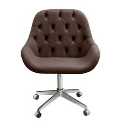Poltrona Giratória com Rodízio Cadeira Decorativa Sala, Escritório, Recepção Lua - 2