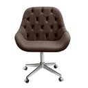 Ver imagem 2 de Poltrona Giratória com Rodízio Cadeira Decorativa Sala, Escritório, Recepção Lua