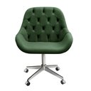 Ver imagem 2 de Poltrona Giratória com Rodízio Cadeira Decorativa Sala, Escritório, Recepção Lua